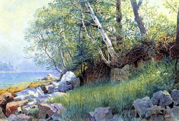  North Painting - North East Harbor Maine scenery Luminism William Stanley Haseltine